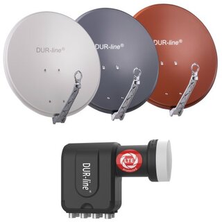 DUR-line Select 80cm Alu Sat Antenne + DUR-line Ultra Octo LNB 0.1dB 4K 8K LTE DECT Unterdrckung