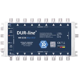 DUR-line Select 80cm Alu Sat Antenne + DUR-line Blue ECO Quattro LNB + DUR-line MS 5/16 blue eco Multischalter