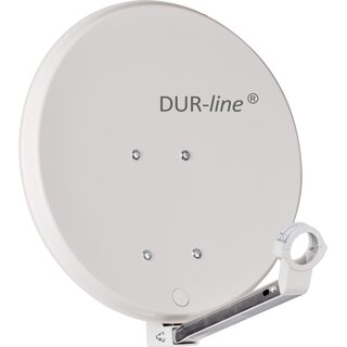 DUR-line DSA 40 Hellgrau Alu Sat Antenne Spiegel Schssel 42cm + Ultra Single LNB 0.1dB LTE Filter 4K