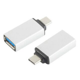 USB 3.0 / USB 3.1 Adapter Typ C Stecker auf USB 3.0 / USB 3.1 A Buchse Metall