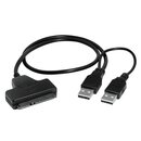 USB 2.0 zu SATA Adapter fr 2.5 Zoll HDD SSD Festplatten