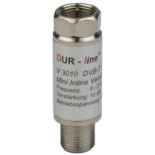Dur-Line Mini Inline-Verstrker V3018 18 dB fr SAT und DVB-T