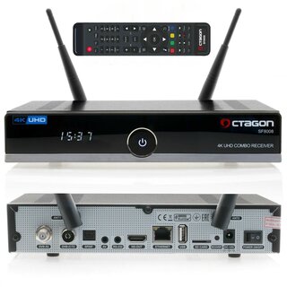 OCTAGON SF8008 4K UHD 2160P H.265 HEVC E2 Linux Dual WiFi DVB-S2X & T2C Combo Receiver