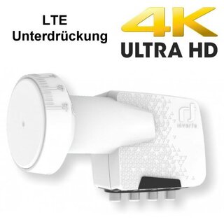 Inverto Universal HOME Pro 0.3 db IDLH-QTL410-HMPRO-OPN Quattro LNB 4K UHDTV LTE Unterdrckung