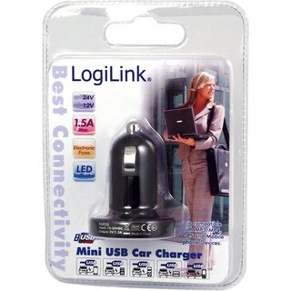 LogiLink Mini USB 1500mA universal Netzteil Car Charger