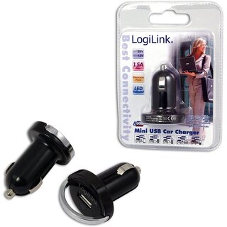 LogiLink Mini USB 1500mA universal Netzteil Car Charger