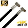 TV Antennenkabel Koaxkabel RG6 Winkel Stecker Winkel Stecker 135dB HD 4K 8k HQ 7mm Schwarz 44m