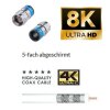 Cabelcon F-6-TD Self Install 5.1 Nitin Satkabel Antennenkabel Koaxkabel RG6 135dB HD 4K 8k HQ 7mm Weiß 23m