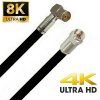 TV Antennenkabel Koaxkabel RG6 Winkel Kupplung F-Stecker 135dB HD 4K 8k HQ 7mm Schwarz 49m