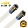 Cabelcon F-56-CX3 7.0 QM Quickmount Satkabel Antennenkabel RG6 135dB HD 4K 8K HQ 7mm Wassserdicht Weiß 24m