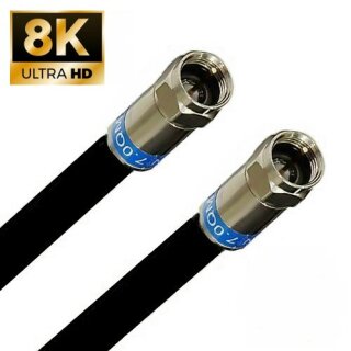 Cabelcon F-56-CX3 7.0 QM Quickmount Satkabel Antennenkabel RG6 135dB HD 4K 8K HQ 7mm Wassserdicht Schwarz 34m
