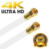Satkabel Antennenkabel Koaxkabel RG6 Goldstecker 135dB HD 4K 8k HQ 7mm Weiß 8 Meter