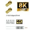 Lokmann Satkabel Antennenkabel Koaxkabel RG6 Stahl Kupfer Gold Edition 135dB HD 4K 8k HQ 7mm Weiß 12m
