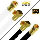 Satkabel Antennenkabel Koaxkabel RG6 Gold Edition Gerade...