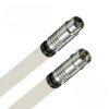 TV Antennenkabel Koaxkabel RG6 Koax Stecker Koax Kupplung 135dB HD 4K 8k HQ 7mm Weiß 2 Meter