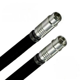TV Antennenkabel Koaxkabel RG6 Koax Stecker Koax Kupplung 135dB HD 4K 8k HQ 7mm Schwarz 30m