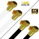 Satkabel Antennenkabel Koaxkabel RG6 Gold Edition Winkel...