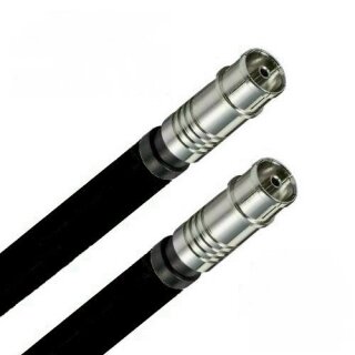 TV Antennenkabel Koaxkabel RG6 Koax Kupplung / Koax Kupplung 135dB HD 4K 8k HQ 7mm Schwarz 25m