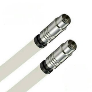 TV Antennenkabel Koaxkabel RG6 Koax Stecker / Koax Stecker 135dB HD 4K 8k HQ 7mm Weiß 26m