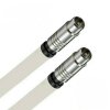 TV Antennenkabel Koaxkabel RG6 Koax Stecker / Koax Stecker 135dB HD 4K 8k HQ 7mm Weiß 26m