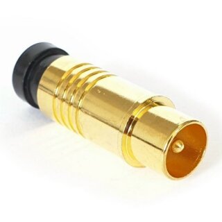 Koaxial TV Stecker Kompressionsstecker Gold 7mm HQ Qualität 35x Stück