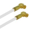 TV Antennenkabel Koaxkabel RG6 Winkel Gold Kupplung / Winkel Gold Kupplung 135dB HD 4K 8k HQ 7mm Weiß 35m