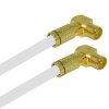 TV Antennenkabel Koaxkabel RG6 Winkel Gold Stecker / Winkel Gold Stecker 135dB HD 4K 8k HQ 7mm Weiß 3 Meter