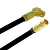 TV Antennenkabel Koaxkabel RG6 Winkel Gold Kupplung / Gerade Gold Stecker 135dB HD 4K 8k HQ 7mm Schwarz 1 Meter