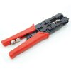 AC-Sat-Corner Kompressionszange HQ + Coax Profi Abisolierer + Winkel Koaxial TV Kompressionsstecker 7mm HQ 20x Stück Stecker / 20x Stück Kupplung