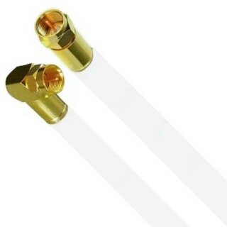 Lokmann Premium Satkabel Antennenkabel Koaxkabel RG6 Gold Edition Winkel / Gerade 135dB HD 4K 8k HQ 8mm 37m