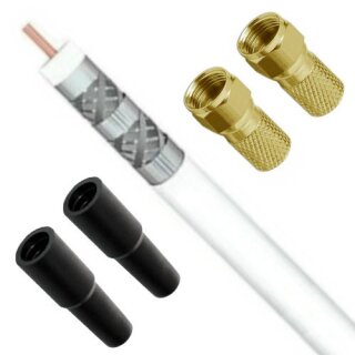 Lokmann Premium Satkabel Antennenkabel Koaxkabel 135dB HD 4K 8k HQ 8mm Gold 39m