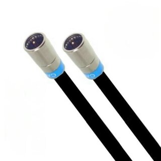 Cabelcon F-SC-56-CX3 5.1 Short F-Quick Satkabel Antennenkabel RG6 Vollkupfer 135dB HD 4K 8K HQ 7mm Wassserdicht Schwarz 32 Meter