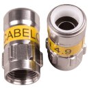 Lokmann Satkabel Antennenkabel Koaxkabel RG6 Vollkupfer Cabelcon F-56 4.9 Self Install Nitin 135dB HD 4K 8k HQ 7mm Schwarz 2m