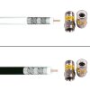 Lokmann Satkabel Antennenkabel Koaxkabel RG6 Vollkupfer Cabelcon F-56 4.9 Self Install Nitin 135dB HD 4K 8k HQ 7mm Schwarz 2m
