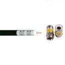 Lokmann Satkabel Antennenkabel Koaxkabel RG6 Vollkupfer Cabelcon F-56 4.9 Self Install Nitin 135dB HD 4K 8k HQ 7mm Schwarz 19m