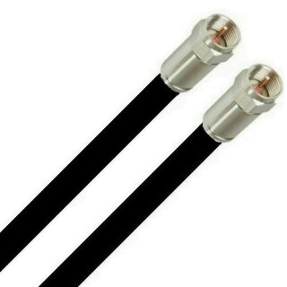 Lokmann S-Kupfer Satkabel Antennenkabel Koaxkabel RG6 135dB HD 4K 8k HQ 7mm Vollmetal Stecker Schwarz 25 Meter