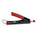 Kompressionszange Rot + Coax Profi Abisolierer + Winkel F-Kompressionsstecker Gold Vollmetall für 8mm Kabel 100x Stück