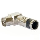 Winkel Kompressionsstecker Koaxial Kupplung 7mm HQ...