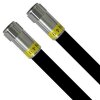 DELUXE PRO Koaxial Kabel SatKabel SCHWARZ 135dB 5-Fach geschirmt reines Kupfer Cabelcon F-6-TD 4.9 HQ Wasserdicht Stecker 6 Meter