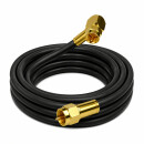 Fritz!Box Cable Vodafone Kabelanschluss Anschlusskabel High Quality 4K 8K HD Winkel / Gerade Schwarz 41m