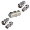 F-Schnellstecker 7mm zum direkten Aufdrehen auf das Koaxkabel + F-Verbinder Sat Kupplung Buchse / Buchse 24x F-Schnellstecker 12x Verbinder