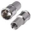 F-Schnellstecker 7mm zum direkten Aufdrehen auf das Koaxkabel + F-Verbinder Sat Kupplung Buchse / Buchse 24x F-Schnellstecker 12x Verbinder