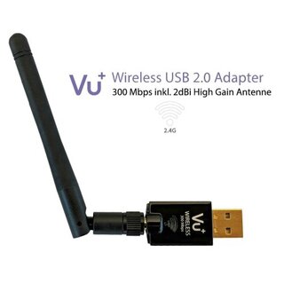 VU+ Wireless USB 2.0 Wlan Stick Adapter 300 Mbit 2.4 GHz mit Antenne