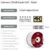 Lokmann 135dB Vollkupfer 7mm SAT Koaxial Antennenkabel 5-fach 4K 8K UHD Weiss 51 Meter