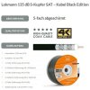 Lokmann 135dB Stahl Kupfer 7mm SAT Koaxial Antennenkabel 5-fach 4K 8K UHD Black Edition 93 Meter