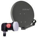 DUR-line DSA 40 Anthrazit Alu Sat Antenne Spiegel...