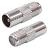 Adapter IEC Koax Stecker auf F-Buchse 50x Stück