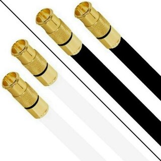 Sat Kabel Antennenkabel Koaxkabel 7mm S-Kupfer 135dB 5 Fach HD 4K 8k F-Quick Kompressionsstecker Gold HQ Qualitt