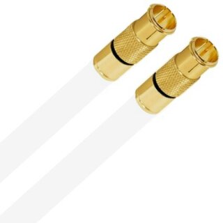 Fritz!Box Cable Vodafone Kabelanschluss Anschlusskabel HD 4K 8k F-Quick Kompressionsstecker Gold HQ Qualität Weiss 49 Meter