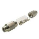 Koaxialkabelverbinder Vollmetall  für Kabel 6.8mm bis 7.2mm HQ Qualität 15x Stück